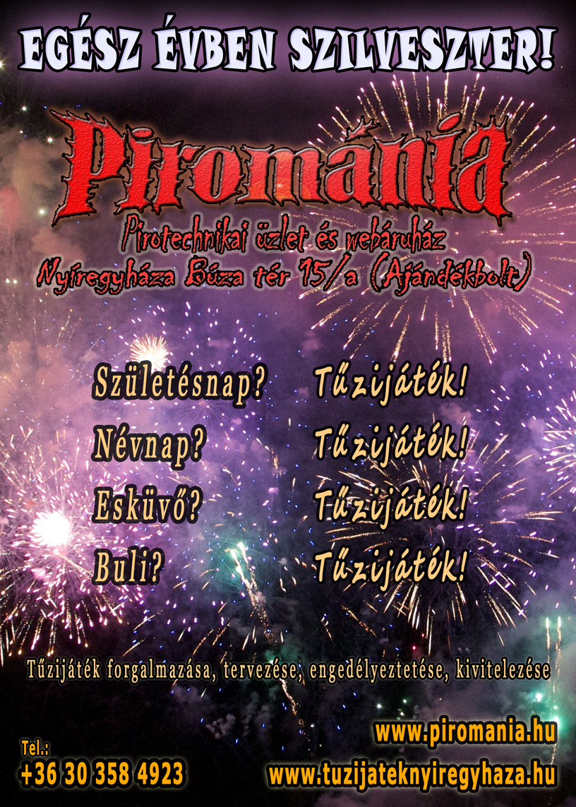 Tűzijáték bolt Nyíregyháza